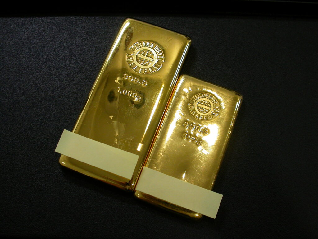 【来店買取】田中貴金属 1Kg 1000gと500g 純金 K24 999.9 金地金 インゴット 2本 1500gの分割買取 | 貴金属 ・ダイヤモンド・ブランド品買取専門店バイセラジャパン